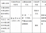 宁夏泾源农村商业银行被罚30万元：贷款“三查”不尽职，严重违反审慎经营规则